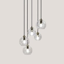Kemi Glass Orb 5 Light Cluster Pendant